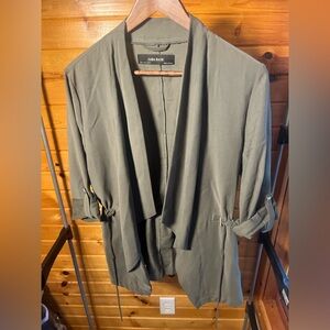 ZARA Basic Olive Green Drape Jacket